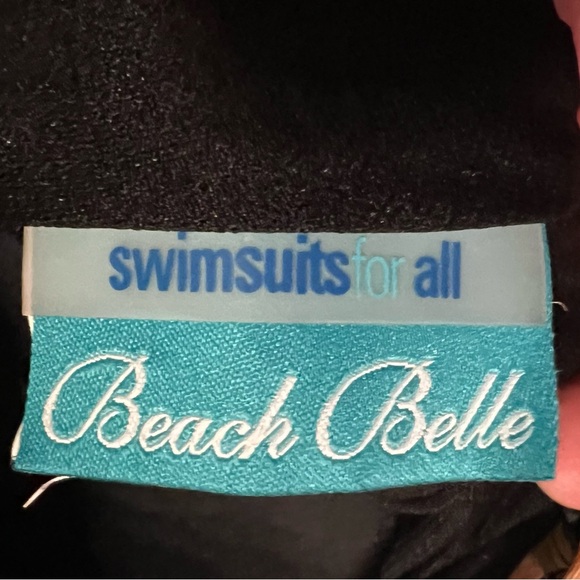 Swimsuits for All Beach Belle Floral Tankini Top Plus Size 24 Yellow Black White - Picture 11 of 12